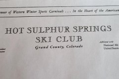 Hot Sulphur Springs Ski Club Letterhead